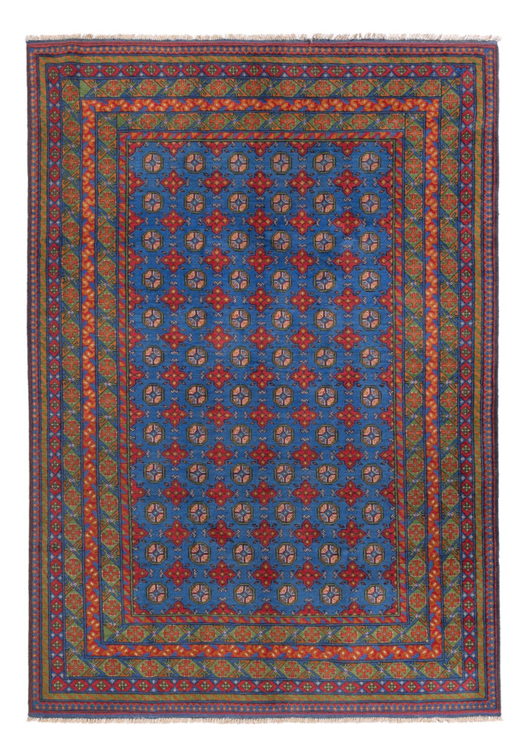 Alfombra afgana - Filpa - 296 x 203 cm - azul