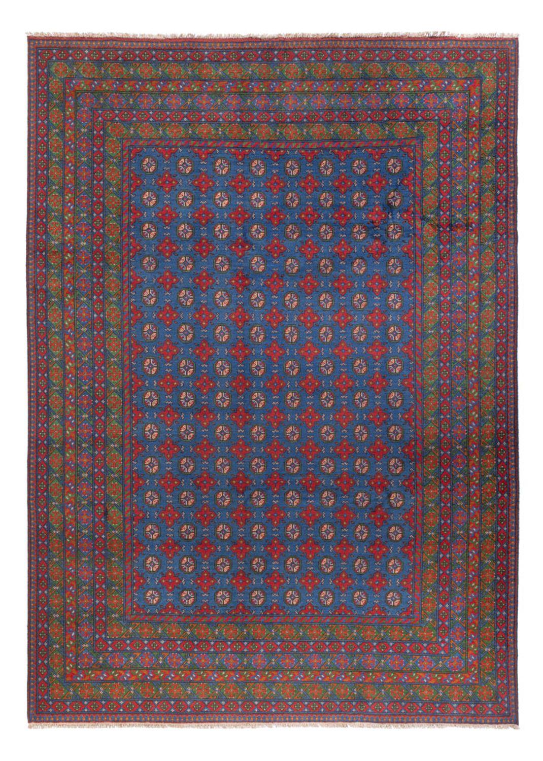 Alfombra afgana - Filpa - 355 x 252 cm - azul