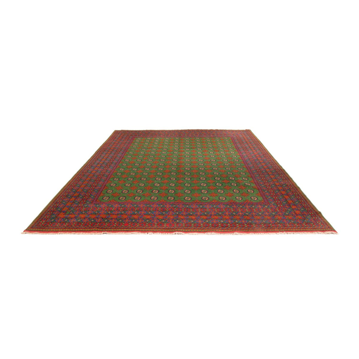 Alfombra afgana - Filpa - 393 x 296 cm - verde