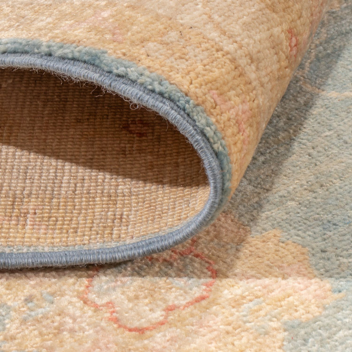 Alfombra de pasillo Alfombra Ziegler - 396 x 121 cm - azul claro