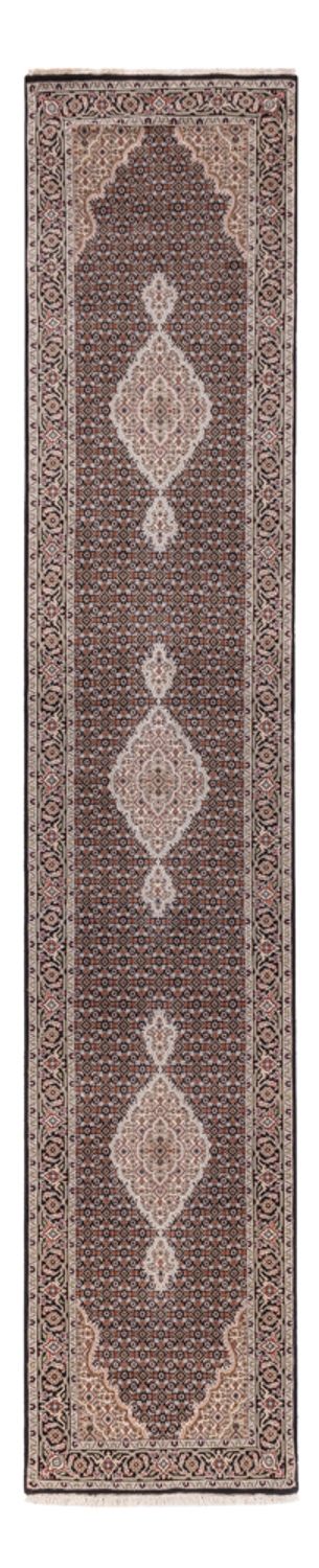 Alfombra de pasillo Alfombra oriental - Tabriz - 406 x 82 cm - antracita