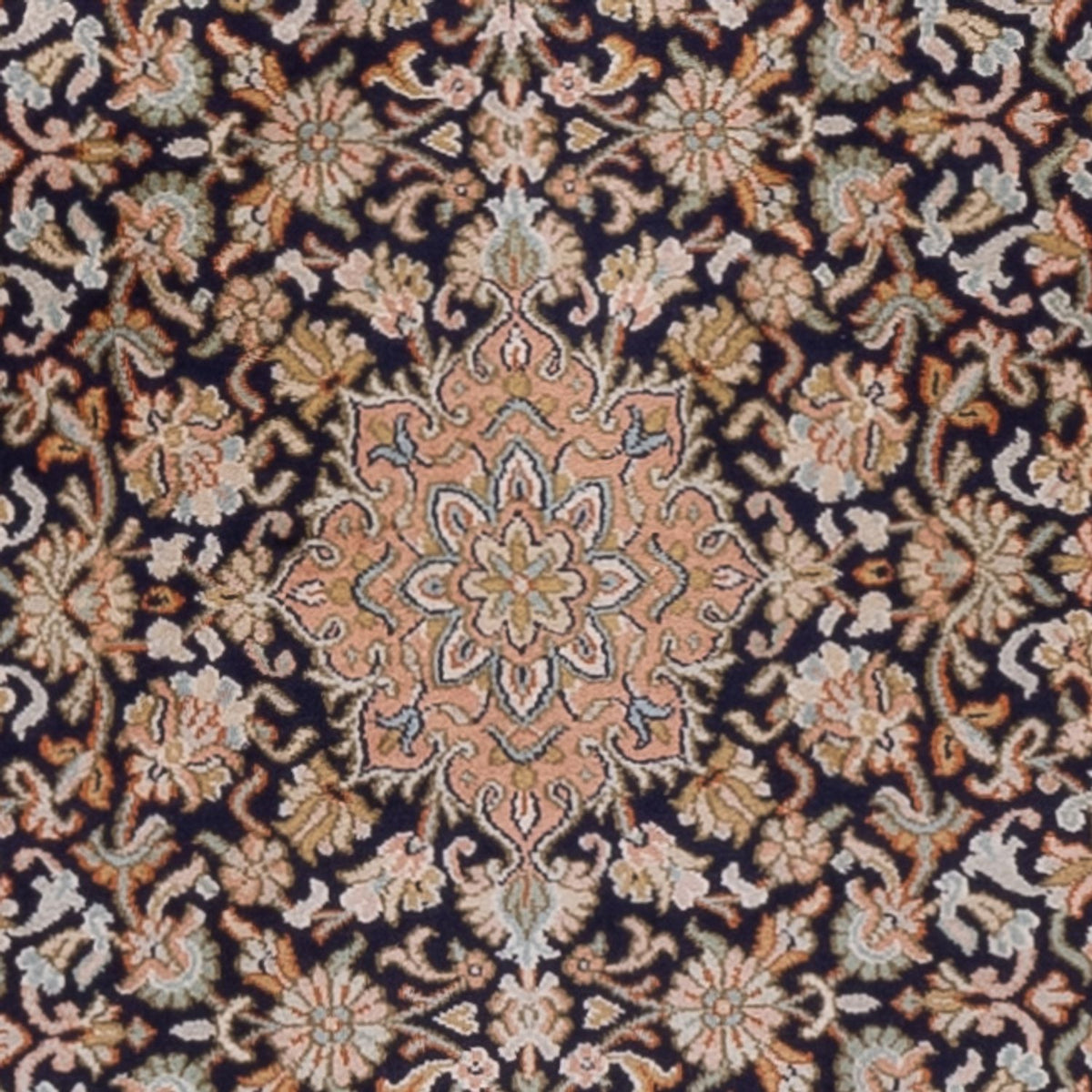 Alfombra de pasillo Alfombra de seda - Seda de Cachemira - 264 x 76 cm - beige oscuro