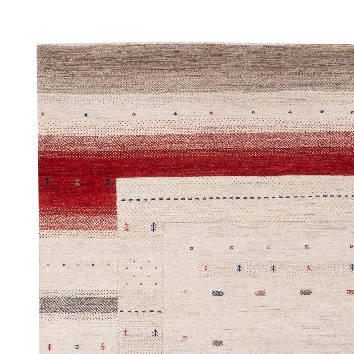 Alfombra Gabbeh - Loribaft Indus - 306 x 202 cm - crema