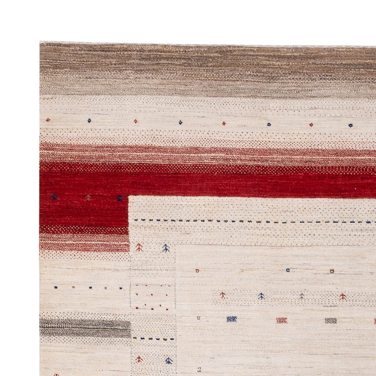 Alfombra Gabbeh - Loribaft Indus - 306 x 200 cm - crema