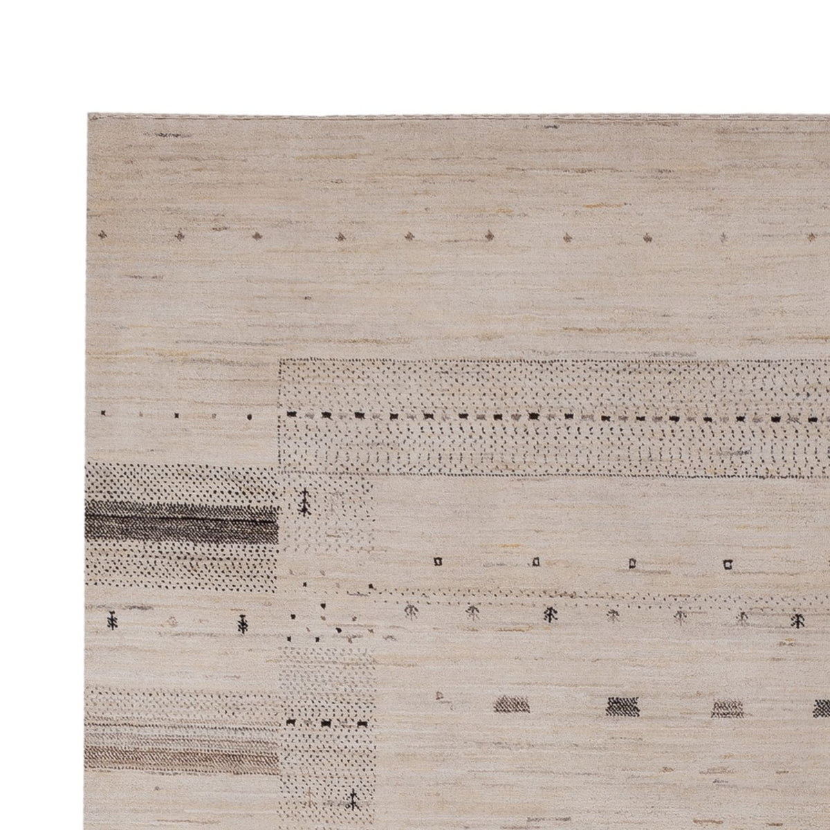 Alfombra Gabbeh - Loribaft Indus - 295 x 202 cm - crema