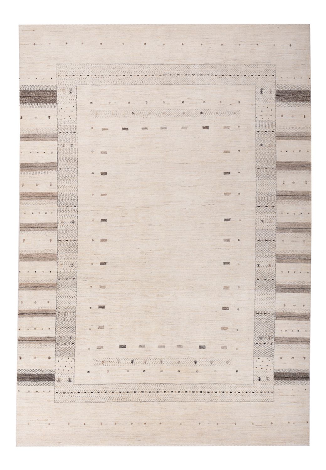 Alfombra Gabbeh - Loribaft Indus - 302 x 202 cm - crema