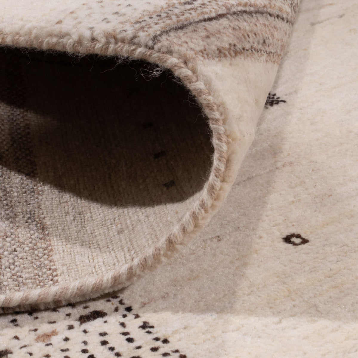 Alfombra Gabbeh - Loribaft Indus - 302 x 202 cm - crema