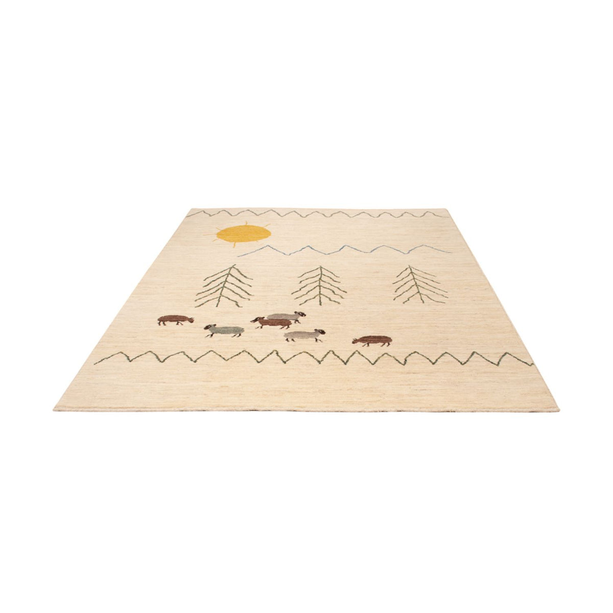 Alfombra bereber - 241 x 172 cm - natural