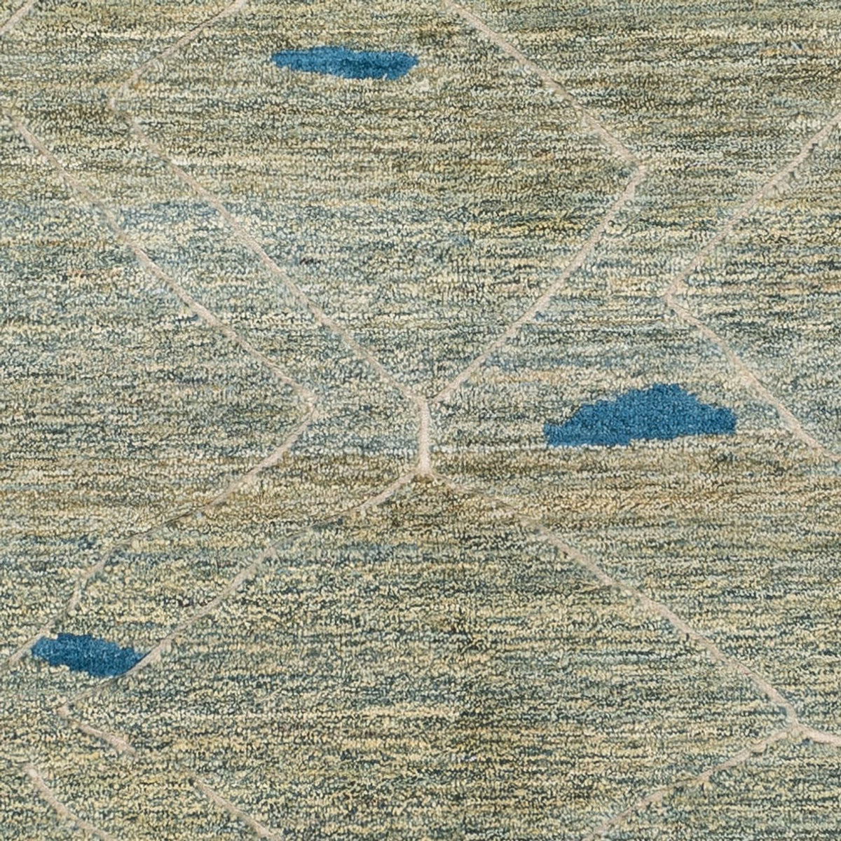 Alfombra bereber - 199 x 160 cm - verde claro