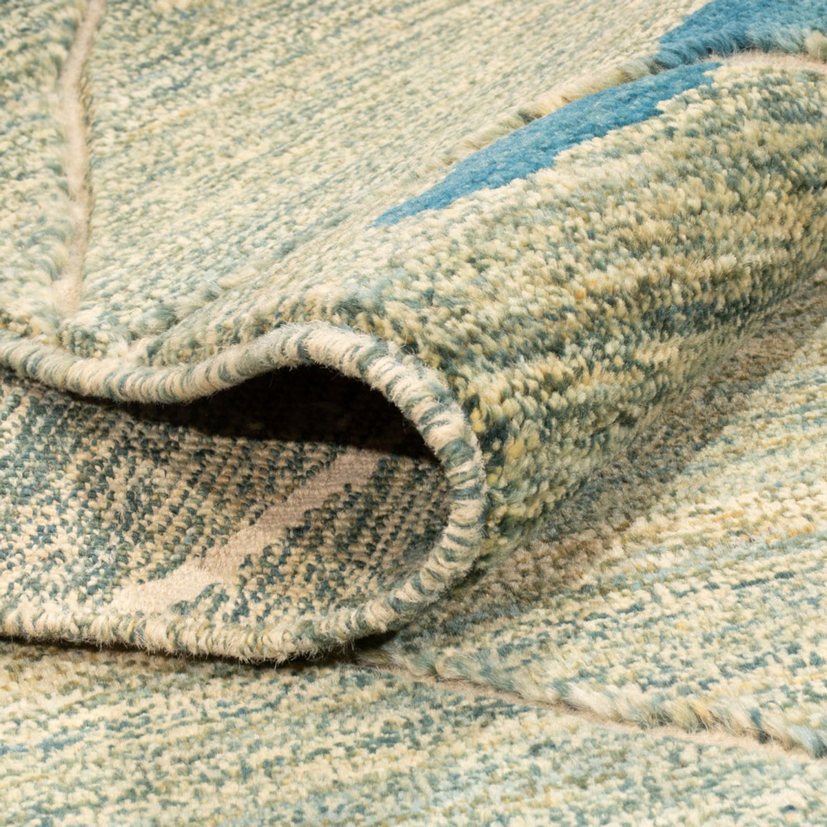 Alfombra bereber - 199 x 160 cm - verde claro