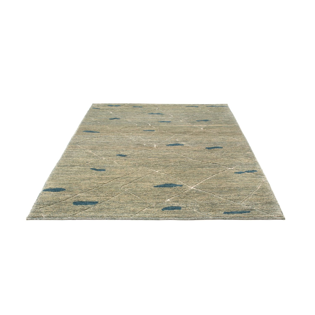 Alfombra bereber - 199 x 160 cm - verde claro