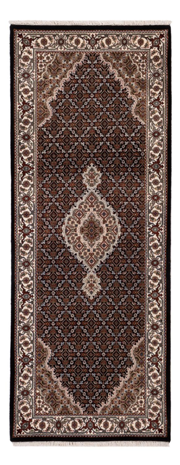 Alfombra de pasillo Alfombra oriental - Tabriz - 204 x 80 cm - beige oscuro