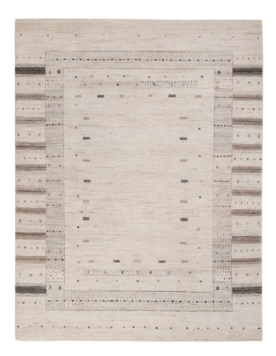 Alfombra Gabbeh - Loribaft Indus - 207 x 156 cm - plata