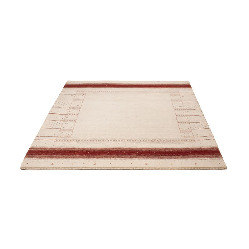 Alfombra Gabbeh - Loribaft Indus - 190 x 148 cm - blanco