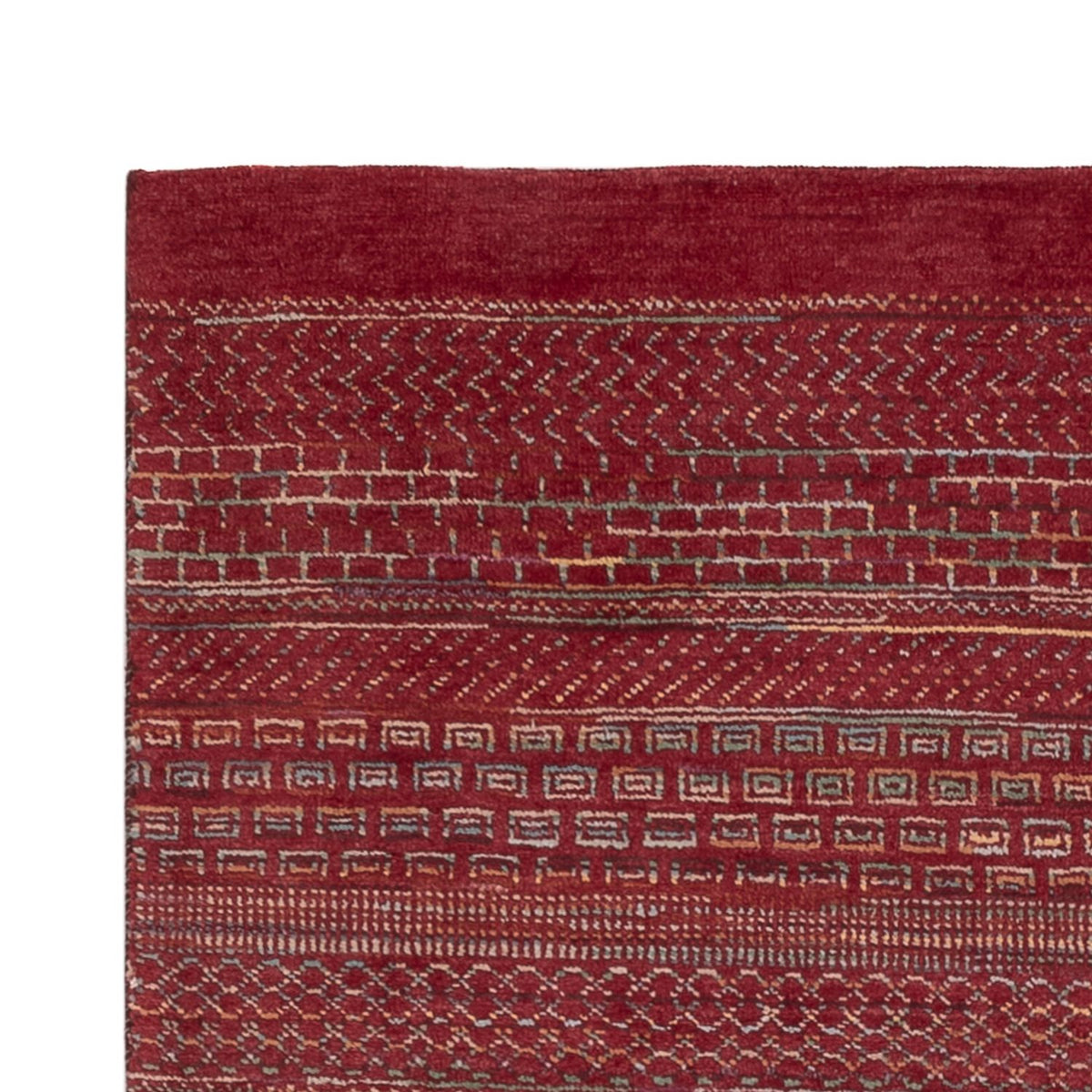 Alfombra Gabbeh - Loribaft Indus - 192 x 122 cm - rojo