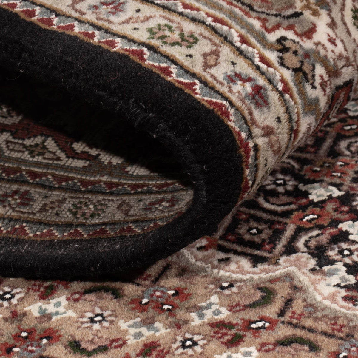 Alfombra oriental - Tabriz - 204 x 141 cm - gris oscuro