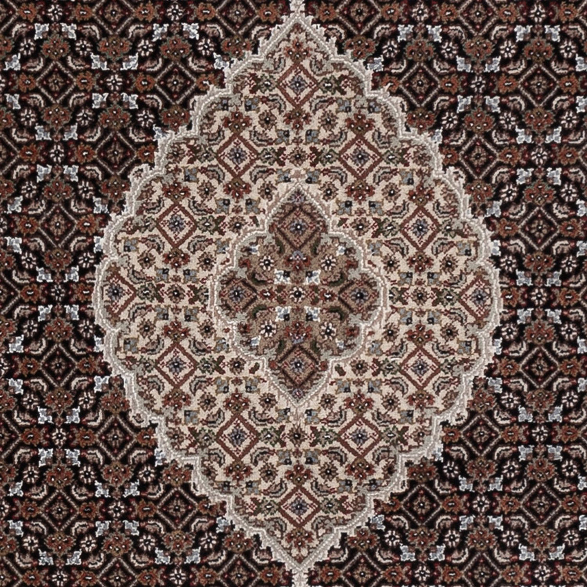 Alfombra oriental - Tabriz - 205 x 143 cm - gris oscuro