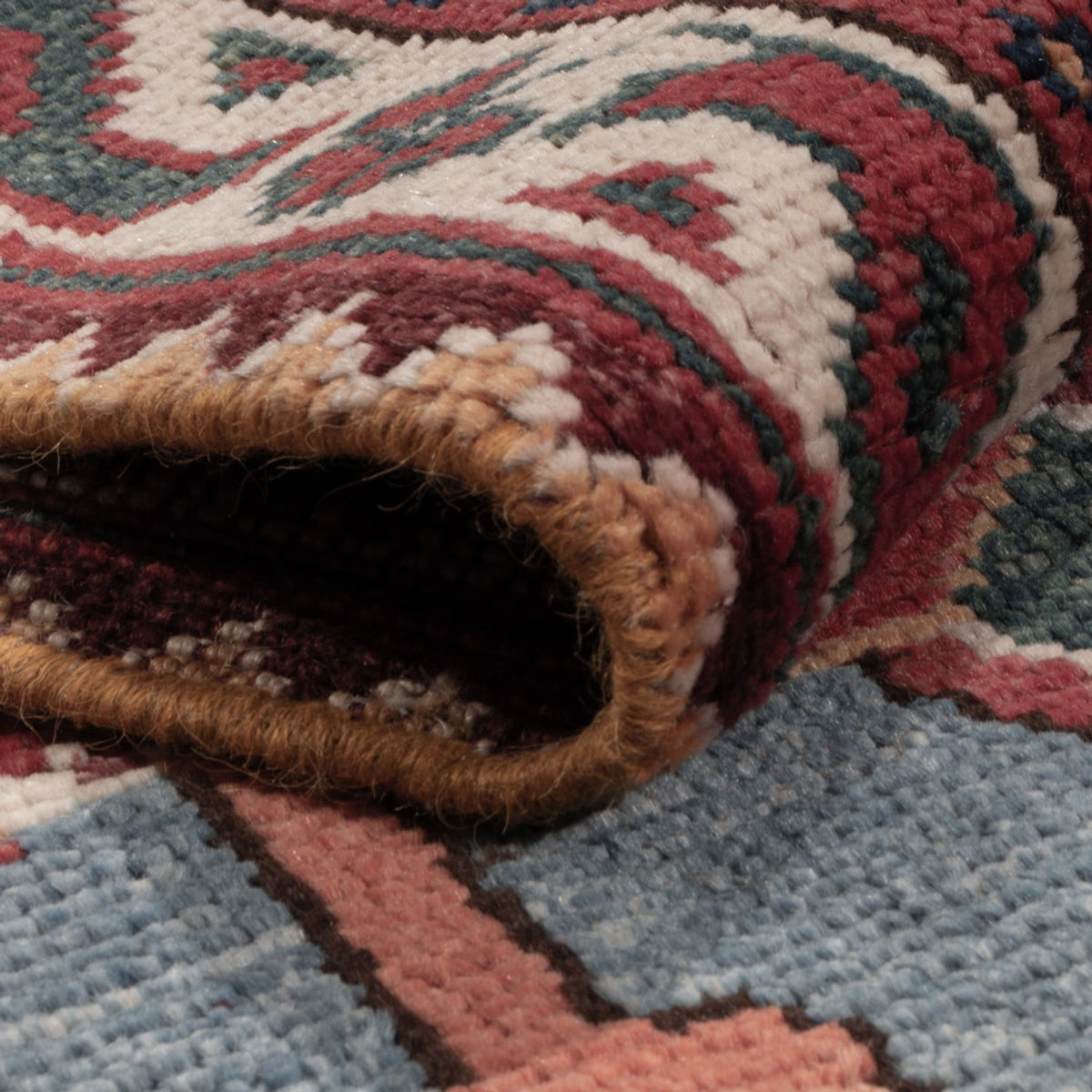 Alfombra de pasillo Alfombra Ziegler - Kazak - 287 x 75 cm - azul