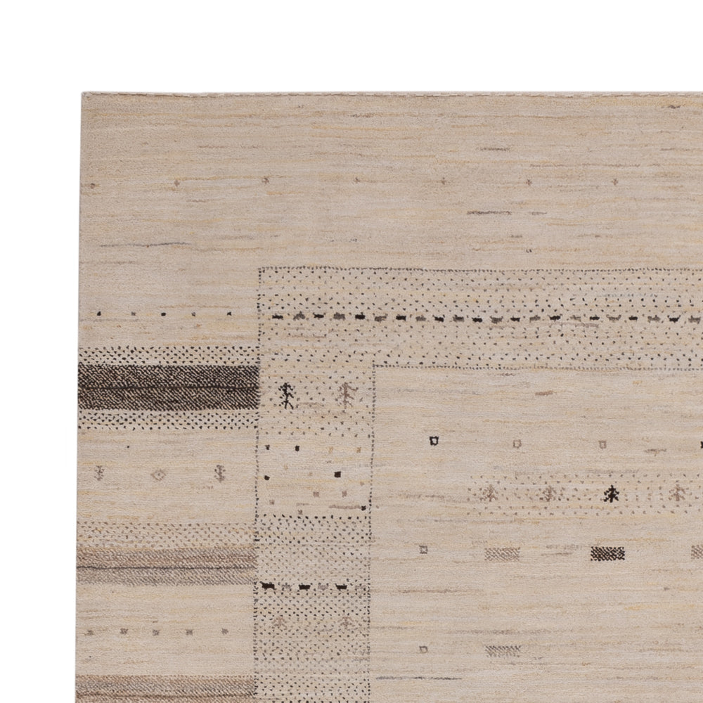 Alfombra Gabbeh - Loribaft Indus - 245 x 174 cm - beige claro