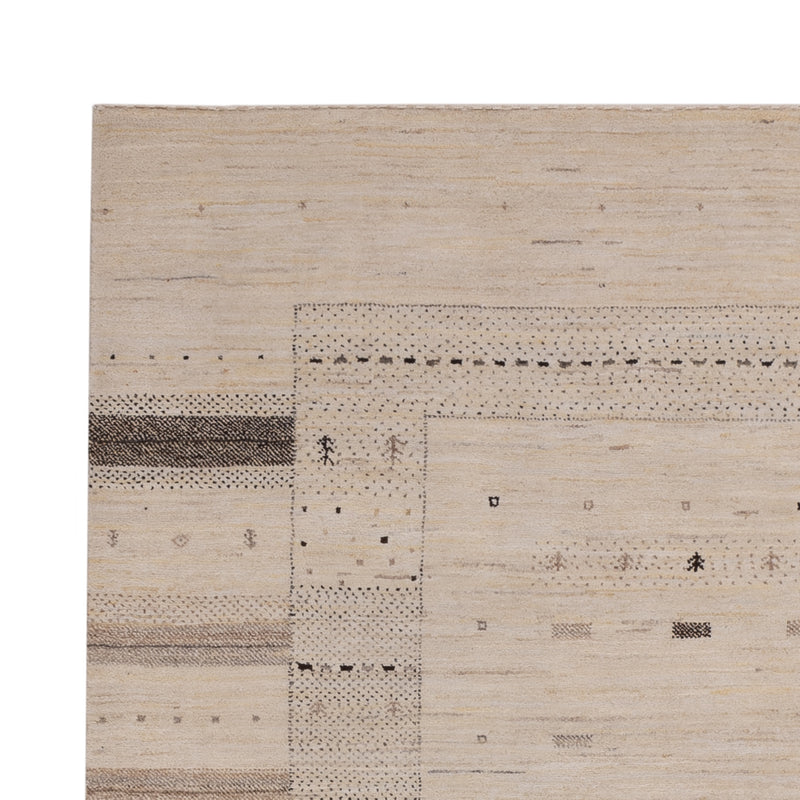 Alfombra Gabbeh - Loribaft Indus - 245 x 174 cm - beige claro