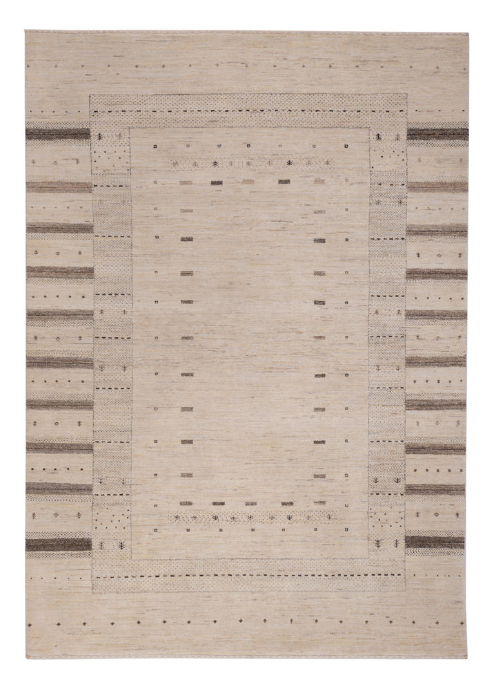 Alfombra Gabbeh - Loribaft Indus - 245 x 174 cm - beige claro