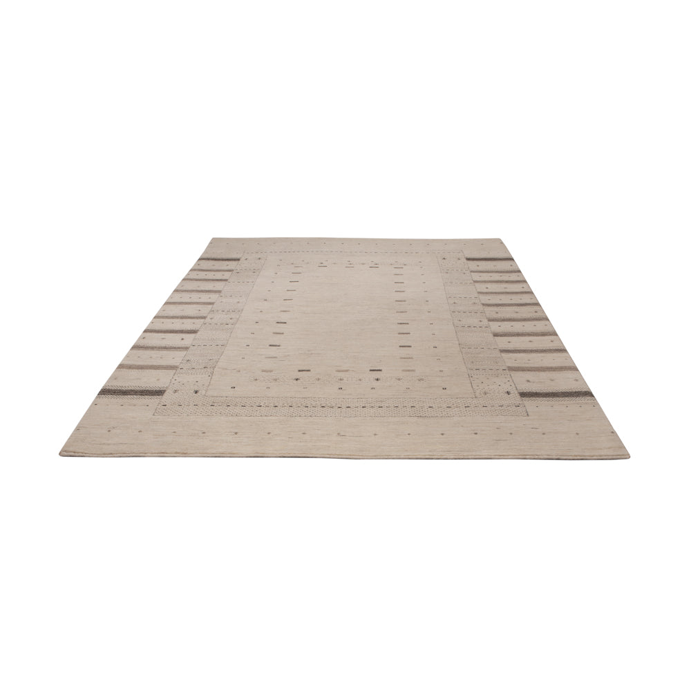 Alfombra Gabbeh - Loribaft Indus - 245 x 174 cm - beige claro