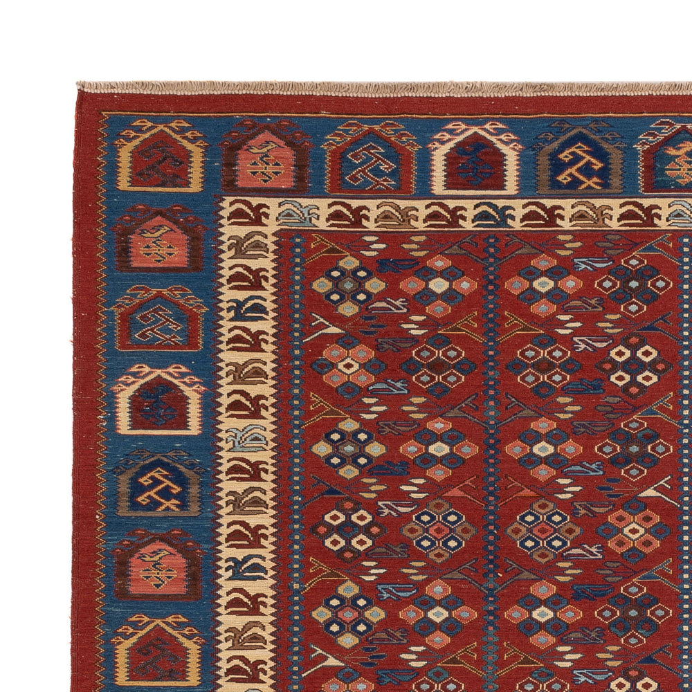 Alfombra Kelim - Oriental - Soumak - 228 x 175 cm - óxido