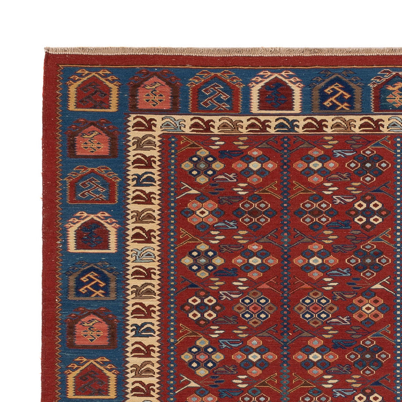 Alfombra Kelim - Oriental - Soumak - 228 x 175 cm - óxido