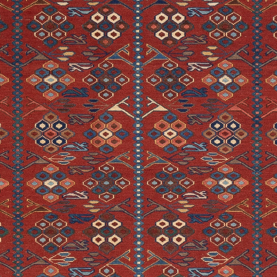 Alfombra Kelim - Oriental - Soumak - 229 x 175 cm - óxido
