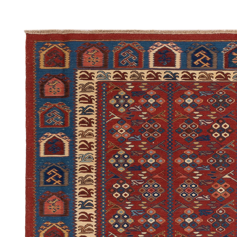 Alfombra Kelim - Oriental - Soumak - 229 x 175 cm - óxido