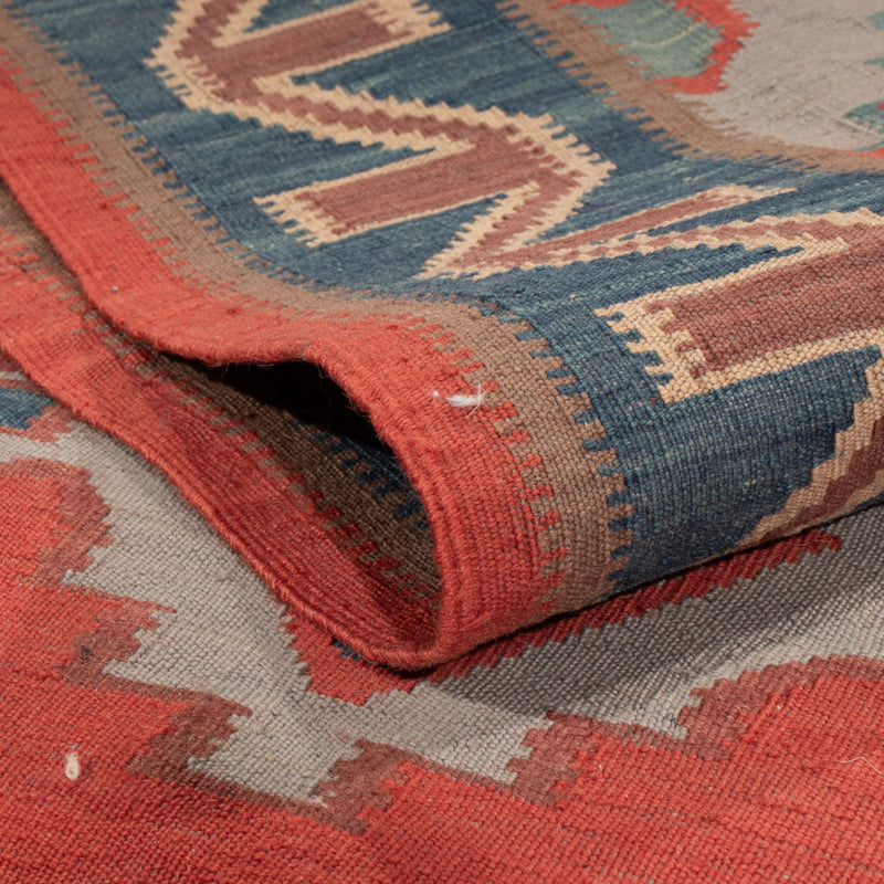 Alfombra Kelim - Oriental - Real - 253 x 177 cm - rojo