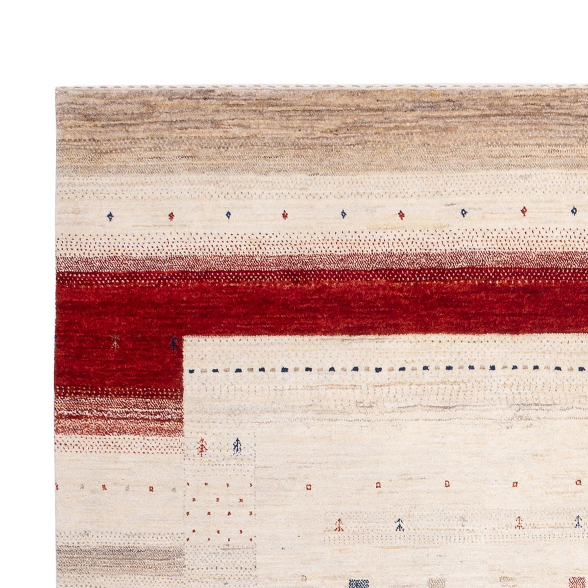 Alfombra Gabbeh - Loribaft Indus - 292 x 185 cm - beige