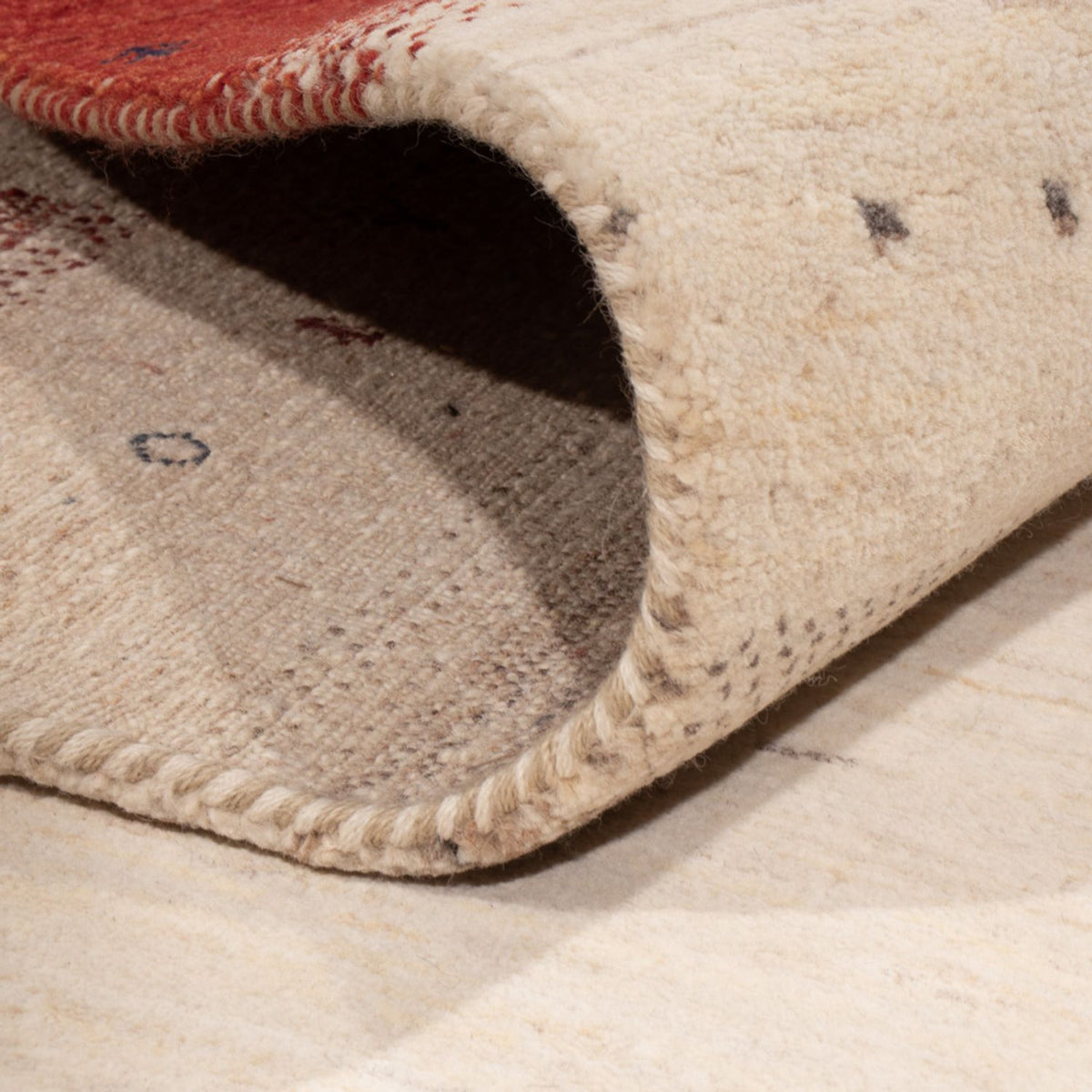 Alfombra Gabbeh - Loribaft Indus - 292 x 185 cm - beige