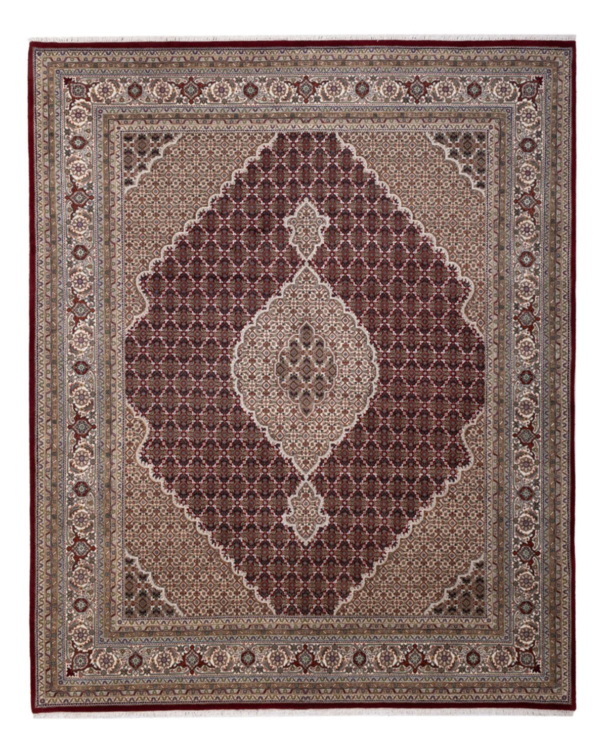 Alfombra oriental - Tabriz - 306 x 248 cm - beige oscuro