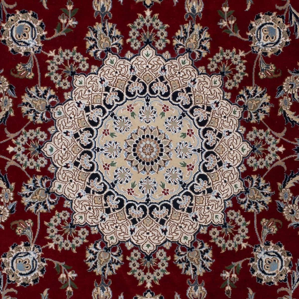 Alfombra oriental - Nain - Indus - 303 x 200 cm - rojo oscuro