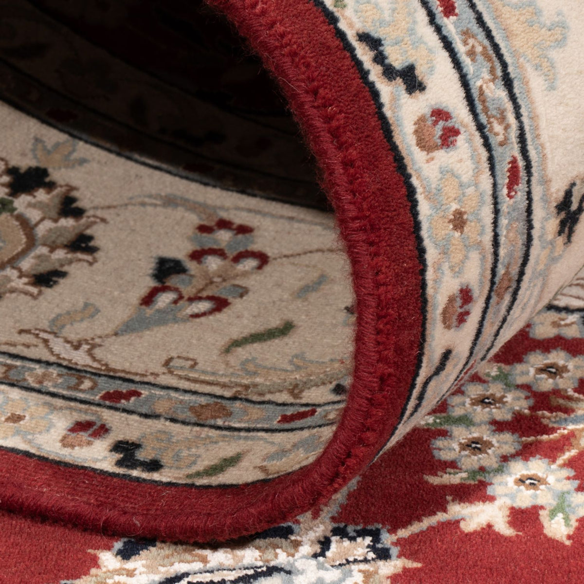 Alfombra oriental - Nain - Indus - 303 x 200 cm - rojo oscuro