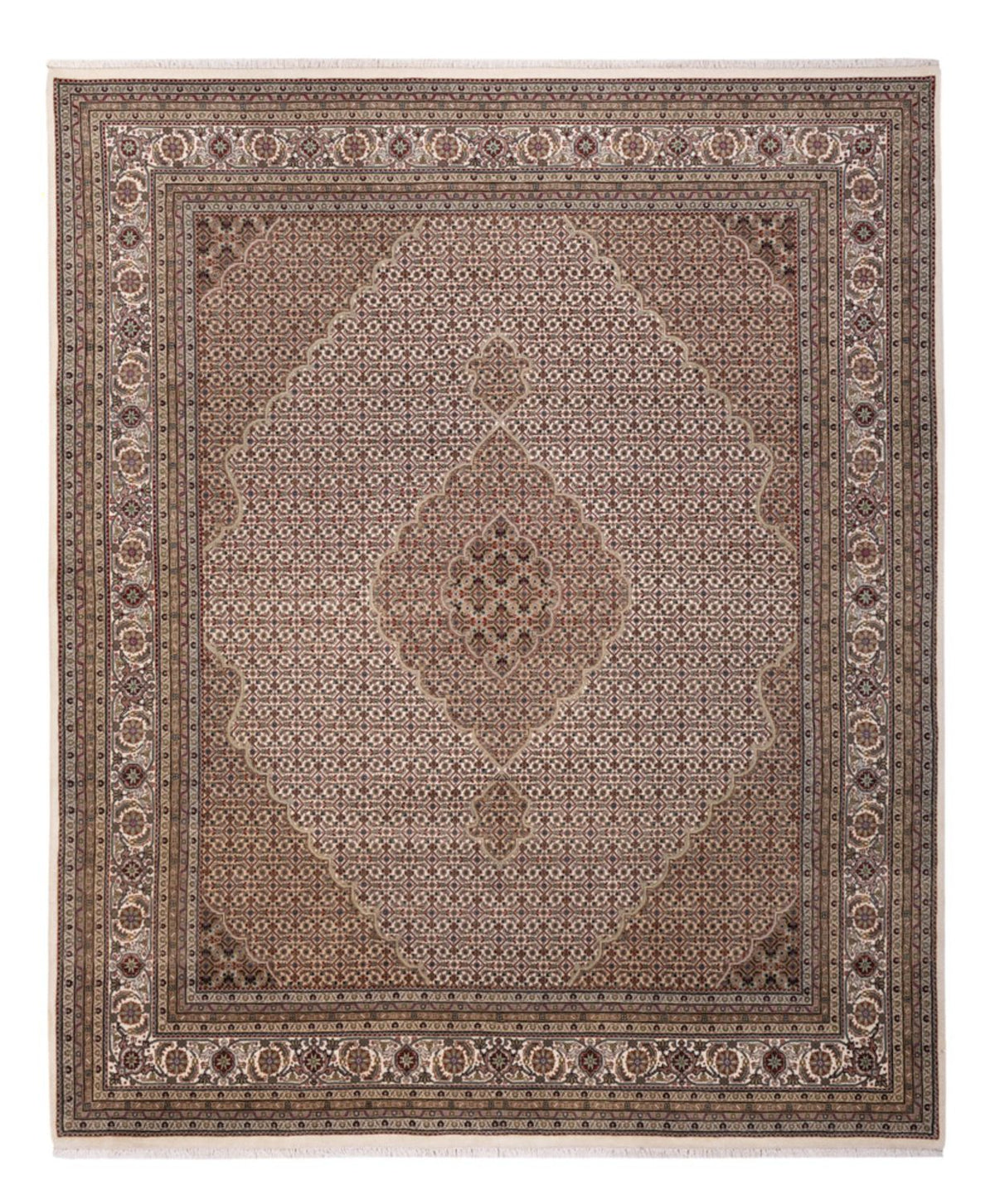 Alfombra oriental - Tabriz - 304 x 249 cm - beige oscuro