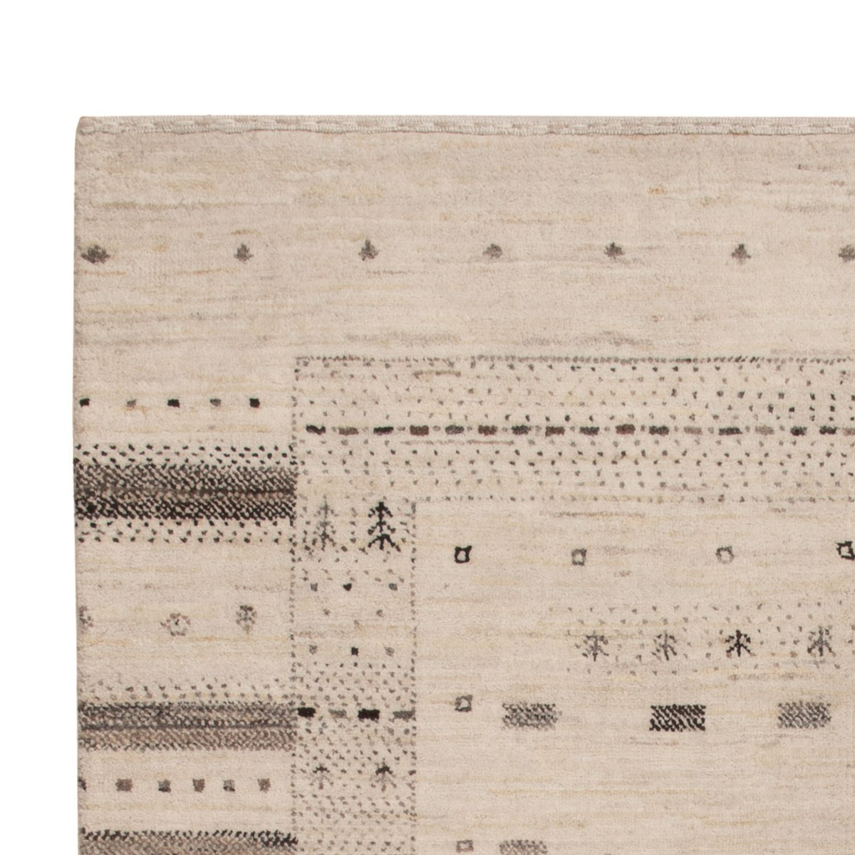 Alfombra Gabbeh - Loribaft Indus - 152 x 105 cm - crema