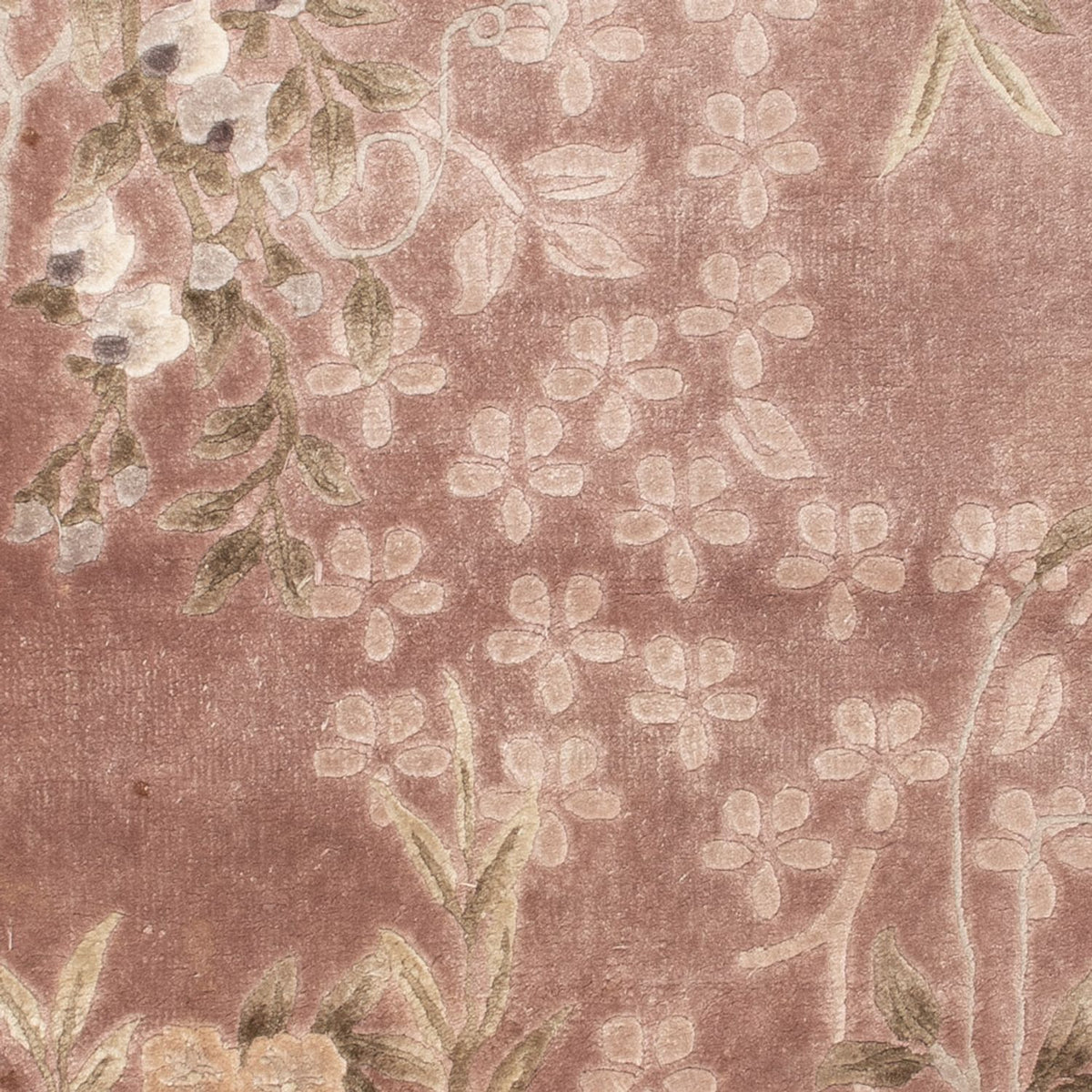 Alfombra de seda - Seda china - 123 x 62 cm - beige