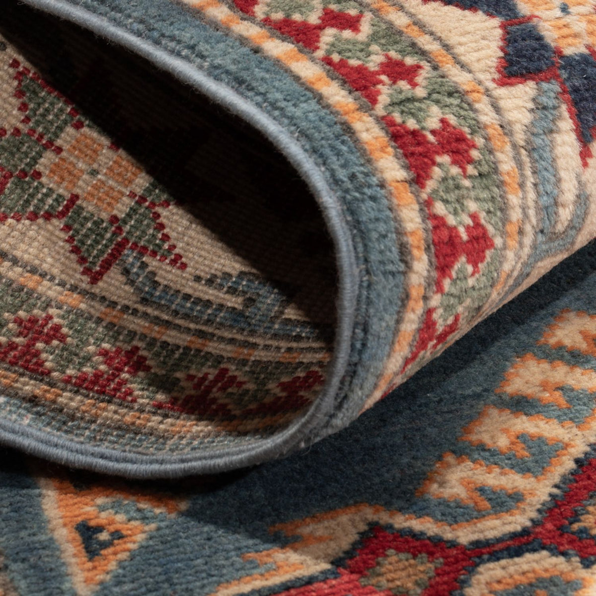 Alfombra Ziegler - Kazak - 149 x 97 cm - azul claro