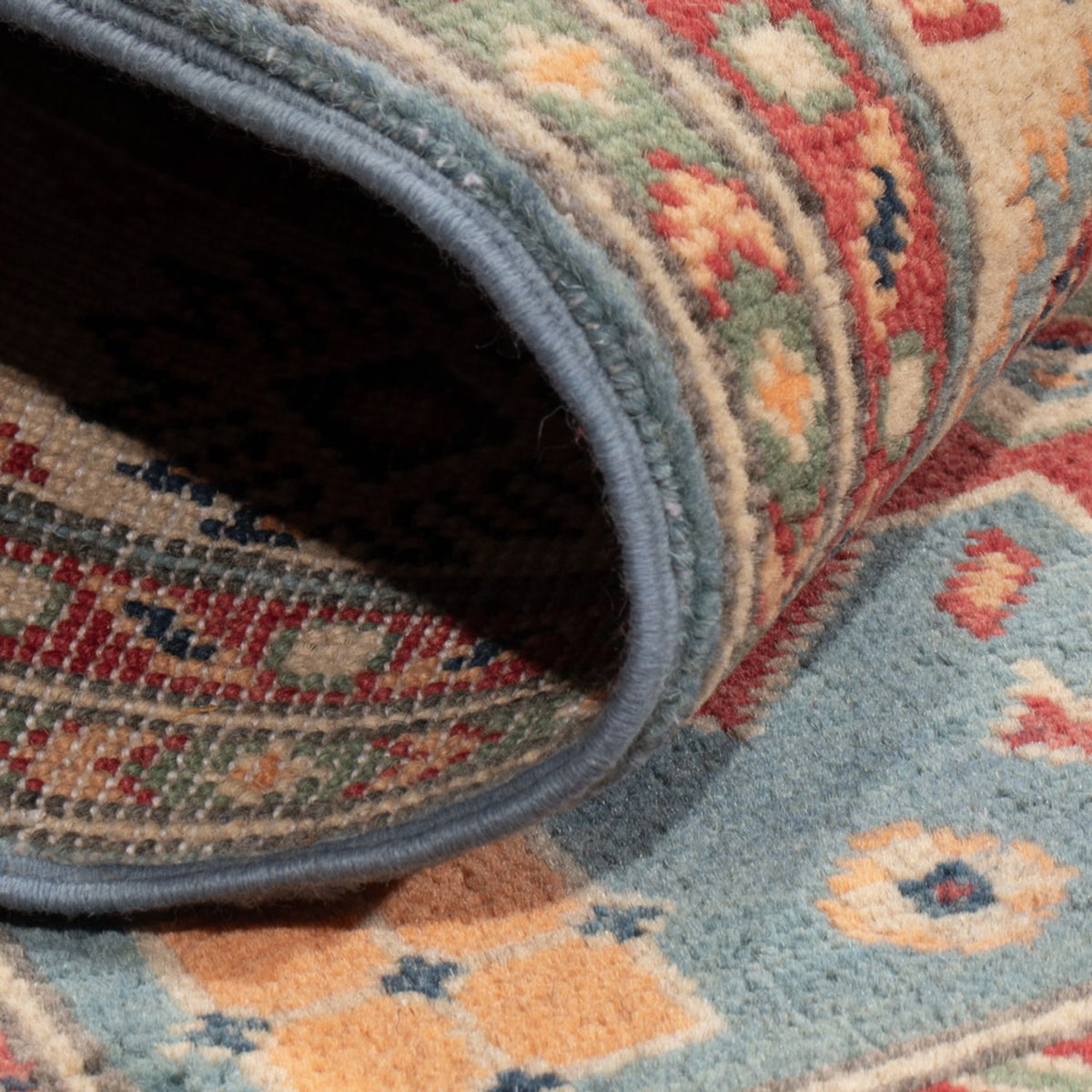 Alfombra Ziegler - Kazak - 147 x 98 cm - azul claro