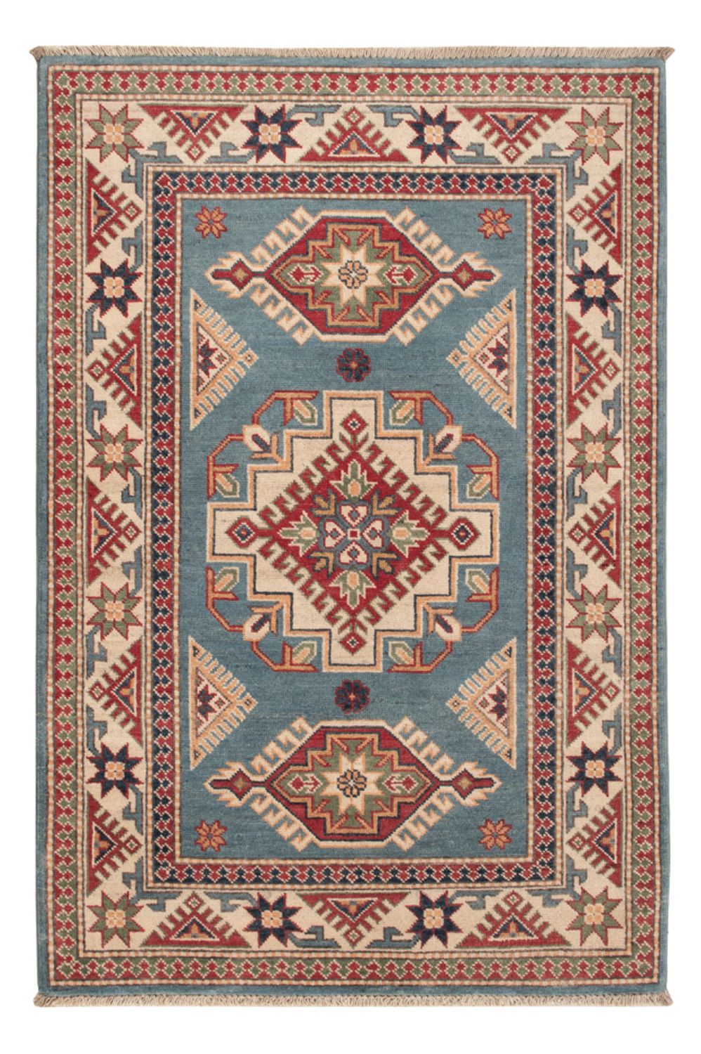 Alfombra Ziegler - Kazak - 146 x 96 cm - azul claro