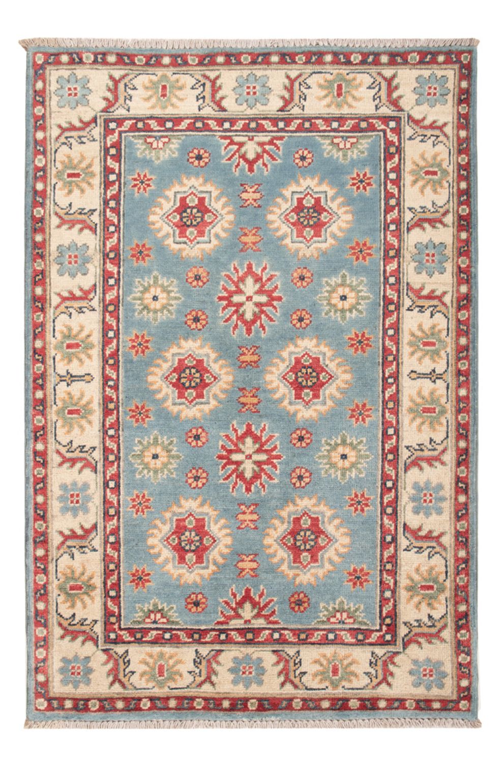 Alfombra Ziegler - Kazak - 124 x 81 cm - azul claro