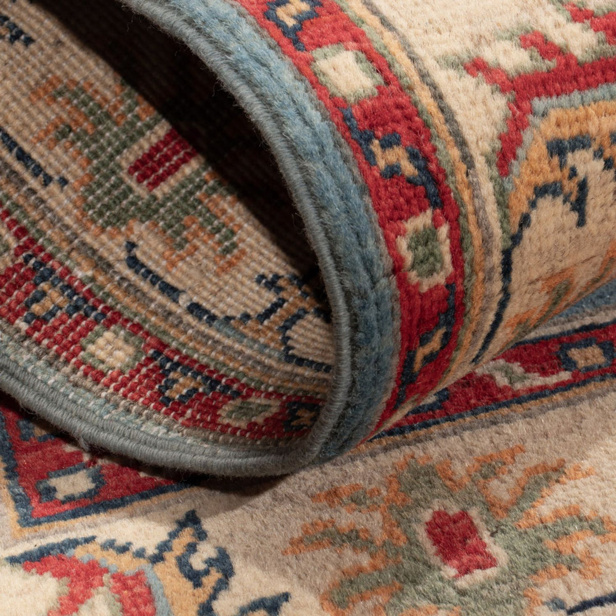 Alfombra Ziegler - Kazak - 124 x 81 cm - azul claro