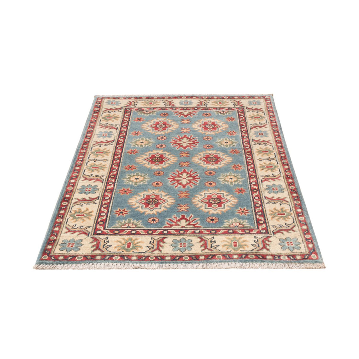 Alfombra Ziegler - Kazak - 124 x 81 cm - azul claro