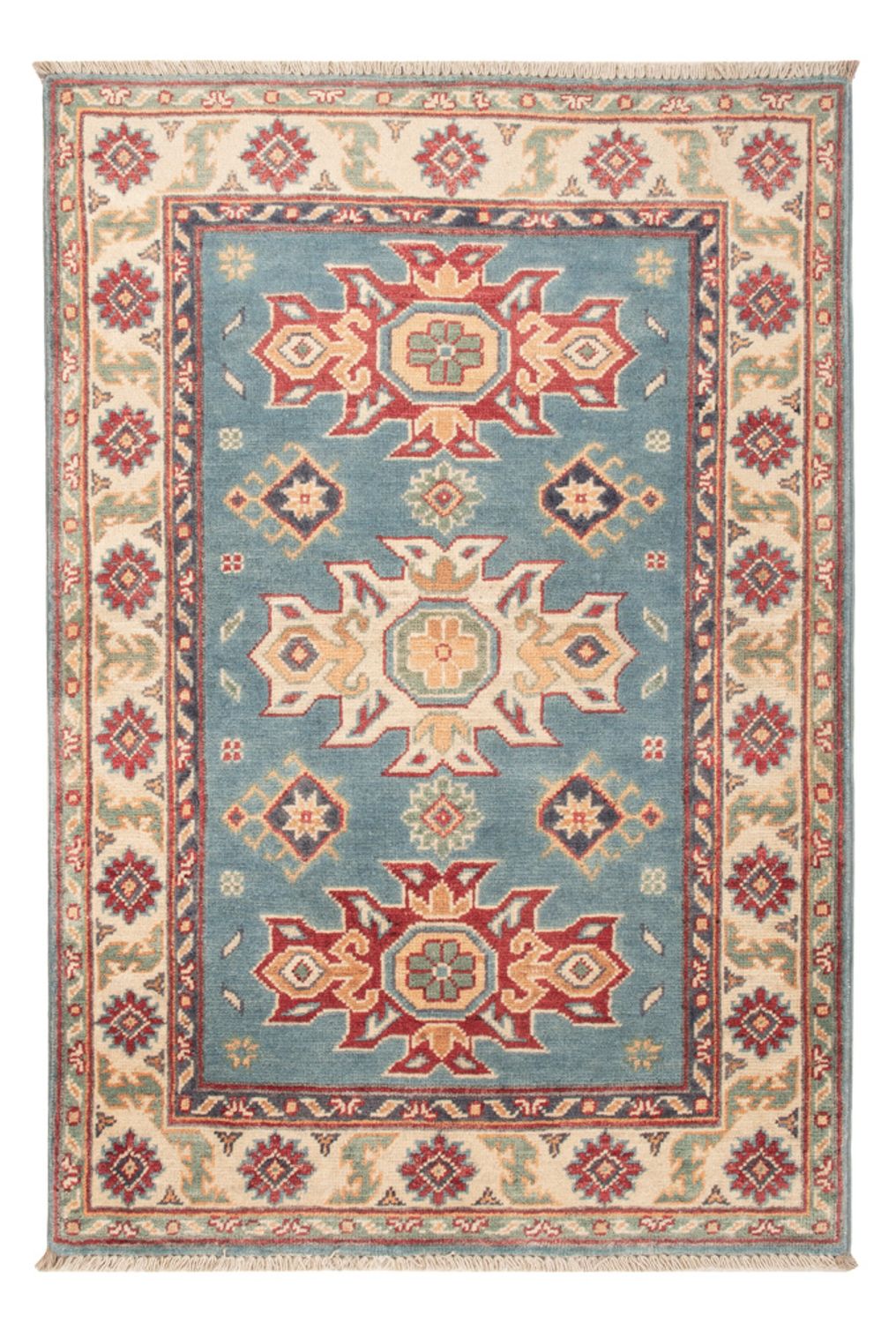 Alfombra Ziegler - Kazak - 123 x 83 cm - azul claro