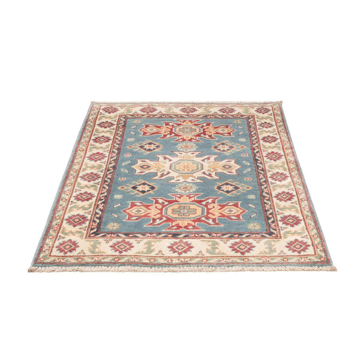 Alfombra Ziegler - Kazak - 123 x 83 cm - azul claro