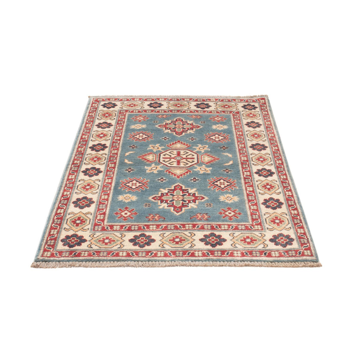 Alfombra Ziegler - Kazak - 121 x 84 cm - azul claro