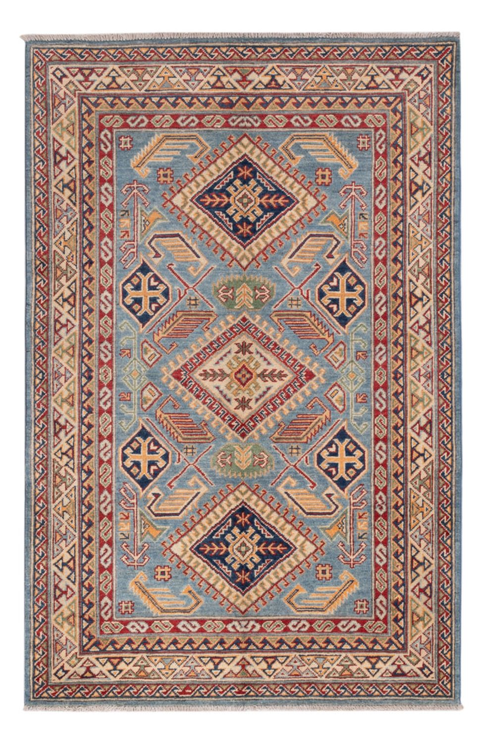Alfombra Ziegler - Kazak - 185 x 120 cm - azul claro