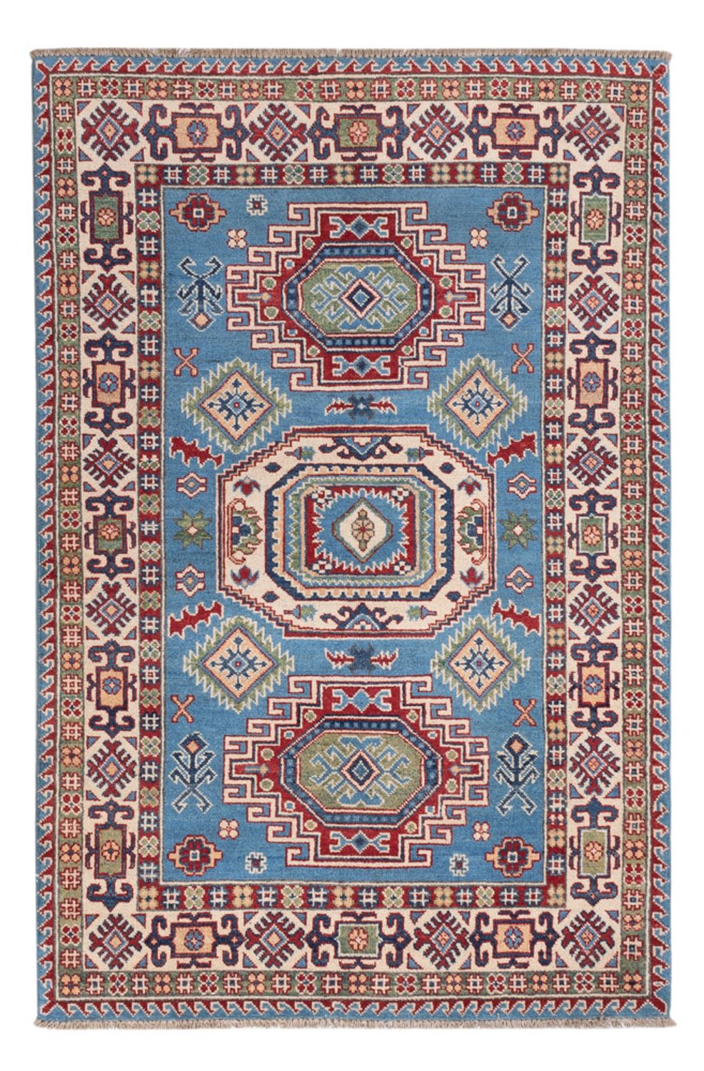 Alfombra Ziegler - Kazak - 186 x 120 cm - azul claro